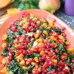 Insalata di cavolo nero, mela, zucca e melagrana