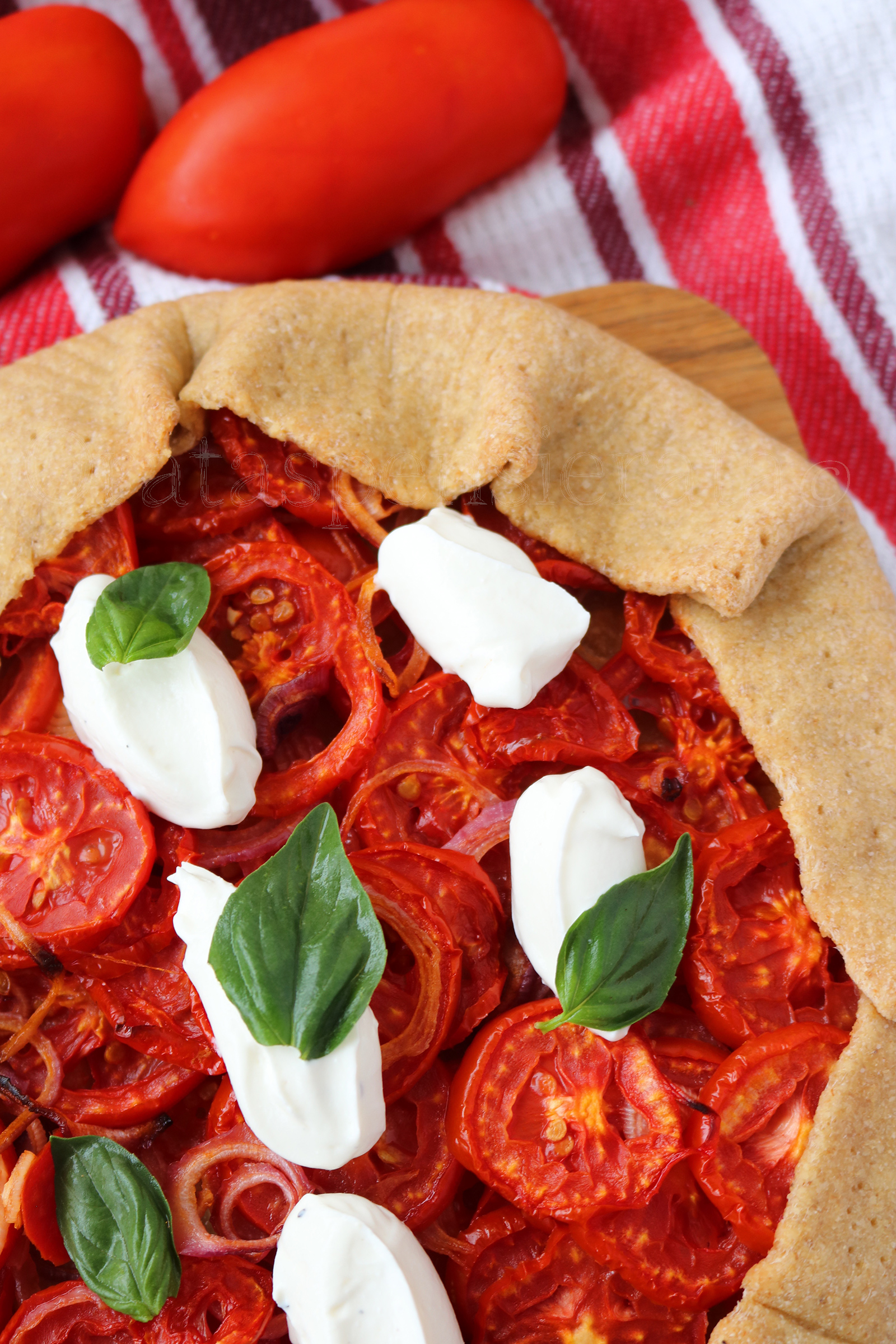 galette ai pomodori con cipolle di Tropea