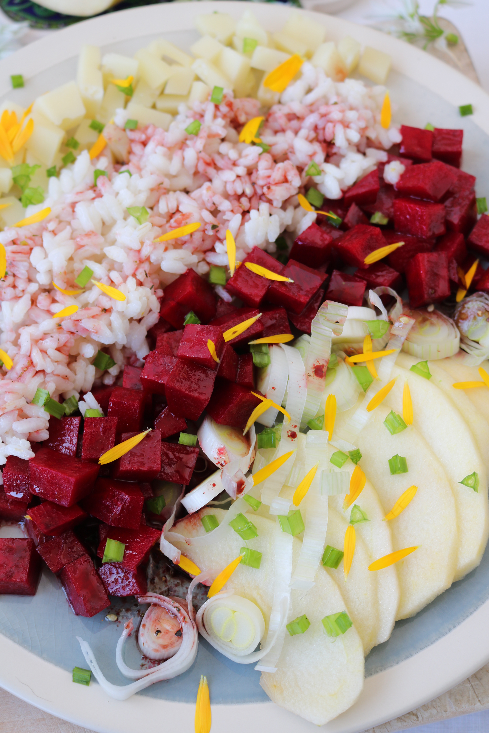 insalata di riso scomposta
