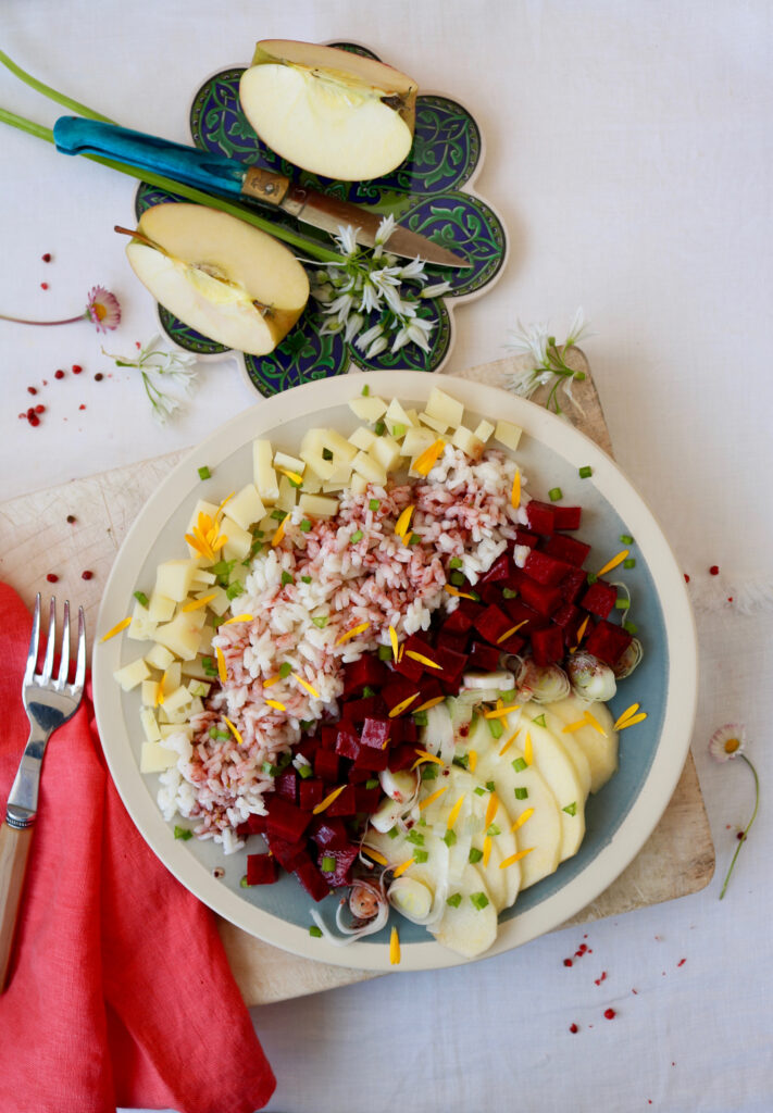 insalata di riso scomposta