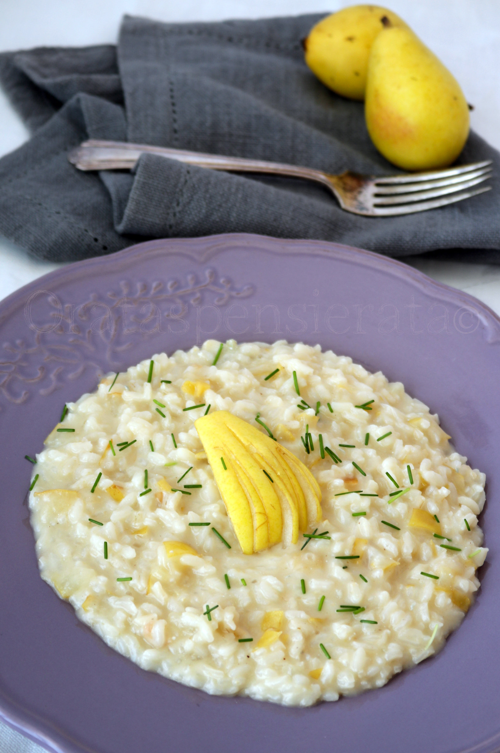 risotto pere e Gorgonzola