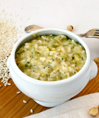 risotto con zucchine e nocciole