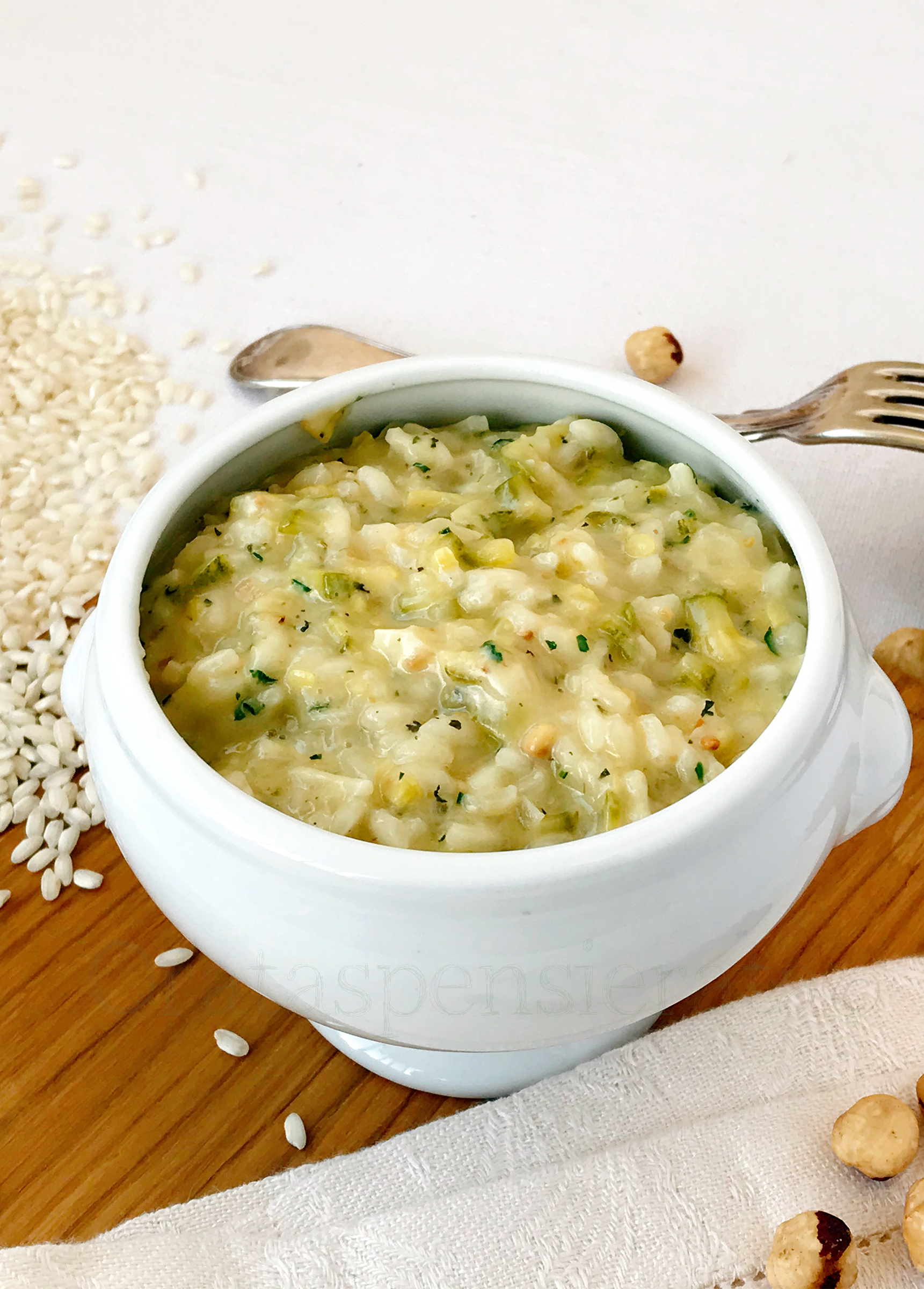 risotto con zucchine e nocciole
