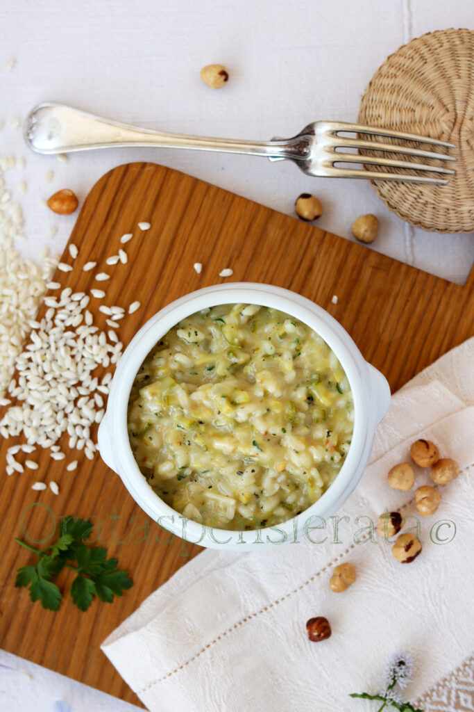 risotto alle zucchine e nocciole