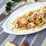 Spaghetti alla chitarra con salmone e cavolfiore