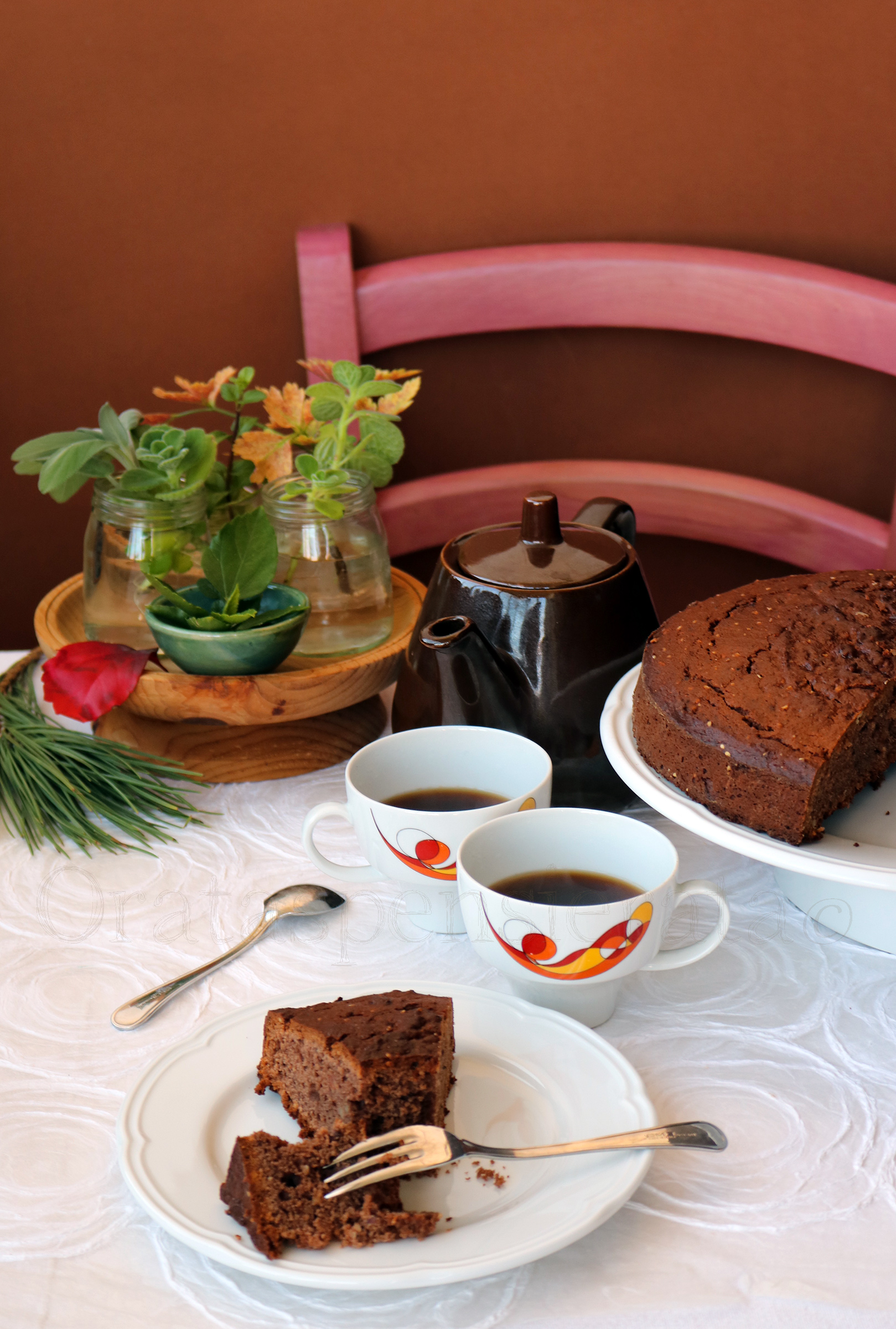 Torta da merenda con ricotta e cacao
