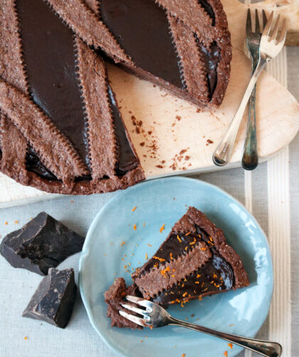 crostata tutta cacao e cioccolato