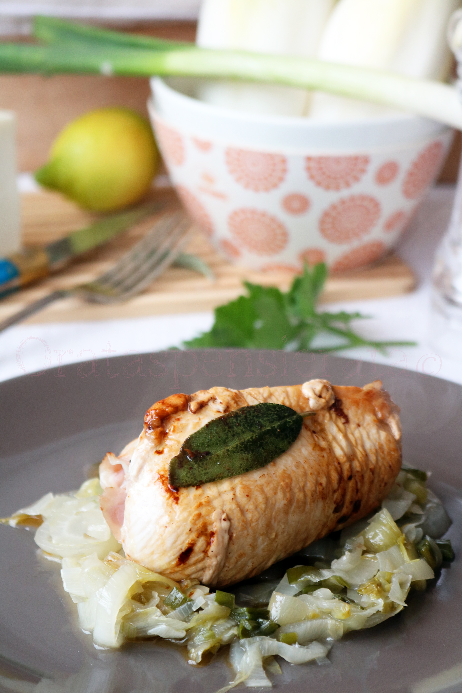 involtini di tacchino con formaggio di capra