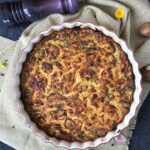 non-fainè con funghi e cipolle