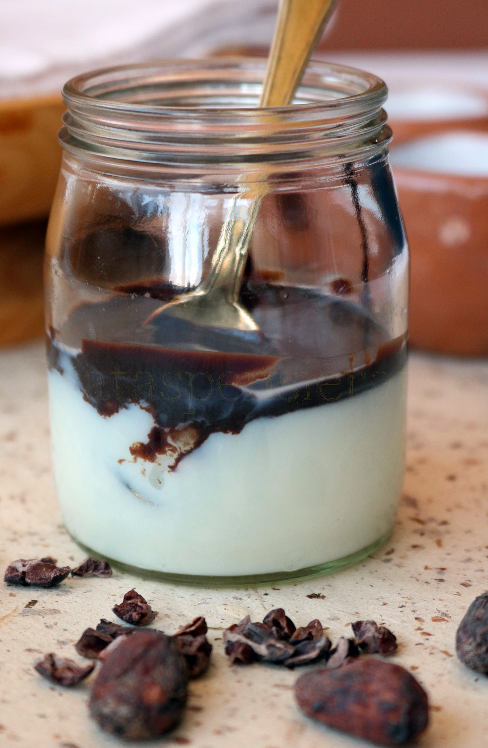 menjar blac con crema ganache