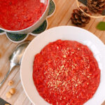 Risotto alla barbabietola e granella di nocciole