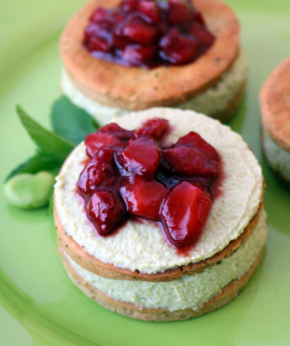 mousse di fave nel biscotto